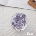 Bola de cristal de 8cm con flores de hortensia moradas secas reales y base de resina - Hortensia Púrpura 8cm (Caja de Regalo)
