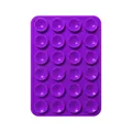 Square 24-suction cup silicone phone mount sticker in purple for anti-slip grip - Double-Sided Style (48-Suction Cup) / Purple