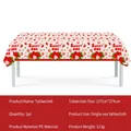 Nappe de fête fraise rose 137x274cm en PE avec texte Sweet One imprimé - Nappe fraise