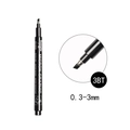 Waterproof drawing pen with 0.3-3mm chisel tip and quick-dry water-based black ink - 3BT Wide Chisel