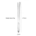 Professional 304 stainless steel BBQ tongs in silver color with 27.5cm long handle - 27.5cm / Silver
