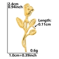 Schema dimensioni di un orecchino a perno a rosa dorata in acciaio inossidabile 304 - Rosa / Oro