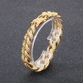 Bracciale cubano martellato da 18mm in acciaio inossidabile dorato con chiusura a scatto - Colore Oro (KB183158-KJX)