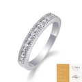 Minimalist 925 sterling silver moissanite band ring with GRA certificate included - US Size 9 / Moissanite (with GRA Certificate)