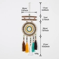 Bohemian Evil Eye dreamcatcher wall hanging with multicolor tassels and wood stick detail - 9545A With Wood Stick