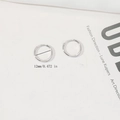 Minimalist silver S925 sterling silver hoop earrings in 12mm size for women - 12mm / Silver