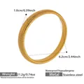 18k gold plated stainless steel snake texture bracelet with waterproof and hypoallergenic design - 1.0cm Wide / Gold
