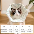 Adjustable pet Elizabethan collar rabbit pattern size guide for cats and dogs - M / Rabbit Style