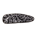 Waterdrop hair clip with black and silver rhinestones and golden beaded edging style - Style 20 - Classic Teardrop Black-Silver / Classic [Black-Silver Teardrop] / 1.5