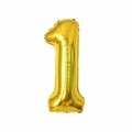 Golden number 1 foil balloon for birthday party decorations with metallic luster - 40 Inch Number 1-Gold