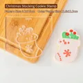 Christmas stocking cookie cutter set with snowflake acrylic embossing stamp and mold - Christmas Sock Stamp (QA0349)