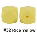 Perle ottagonali in silicone 17mm giallo crema #32 per massaggiagengive fai da te baby - 32# Beige