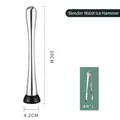 30cm stainless steel waist cocktail muddler in silver with professional ice tong - 30cm Slim Waist + Ice Clamp --- Hot Item Price Drop