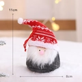 Christmas gnome doll with red knitted hat and white beard forest dwarf decoration - Red Snowflake Jacquard Hat Pom Pom Gnome (11cm)