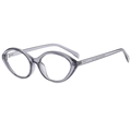 Cat eye sunglasses in translucent grey frame with UV protection for a stylish look - Transparent Grey (Anti-blue Light Clear Lens)