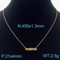 Collar con colgante MAMA chapado en oro sobre busto negro, regalo ideal para el Día de la Madre - Dorado