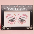 Pink butterfly rhinestone face jewels for music festivals and party makeup decoration - HF-159-Red Iridescent Butterfly Style