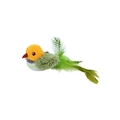 Bird plush cat toy with lifelike feathers and vibrant orange and green colors - Melody Chaser Kingfisher