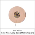 Solid round wooden LED light base with warm light and USB cable for resin art DIY - Wooden LED Base (Warm Light 8*2cm)