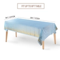 Light blue disposable tablecloth with gold dots, 54x108 inch size for 8ft party tables - Light Blue Dots