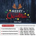 Christmas static window sticker size chart featuring Santa and reindeer festive designs - Reindeer Antlers (P-SD456) / Small (30x20cm)