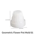 Détail du moule en silicone translucide pour pots de fleurs géométriques et loisirs créatifs - Style 01 (1732)