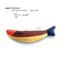 Realistic scabbard fish plush toy for cats with catnip and sound box in orange and blue - Orange Hairtail Fish