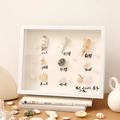 Cornice 3D bianca con vere conchiglie e perle naturali per decorazione d'interni - Profondità 3cm Bianco/6 Pollici (10.1x15.2cm)
