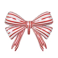 Large matte red and white striped bow tie aluminum foil balloon for party decoration - Red and White Striped
