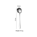 Polished stainless steel spoon variant measuring 17cm by 4.5cm and weighing 40.1g - 304 Stainless Steel Medium Round Spoon