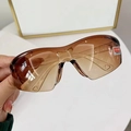 Protective oversized cycling sunglasses with brown gradient lenses and UV400 protection - Wrap Around Sports / 501 Brown Tea Gradient