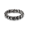 Bracelet robuste en acier inoxydable 316L pour hommes style industriel gris métallisé - 22cm (KB118544-BDJX)