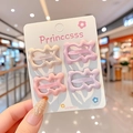 Set of 4 colorful star-shaped matte metal hair clips in macabre pastel shades - Simple Bear Kids Hair Clip