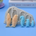 Penguin shaped silicone mold for DIY baking, fondant and chocolate mousse cake - Light Gray