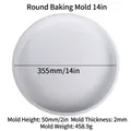 Weiße 14-Zoll Silikon Backform rund für extra große Kuchen und professionelles Backen - Runde Kuchenform 14 Zoll Weiß