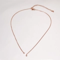 Cadena de collar de acero inoxidable bañada en oro rosa 18k con cierre - 42+8CM / Dorado