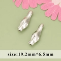 Perles baroques argentées irrégulières pour colliers DIY, taille 19,2mm x 6,5mm style organique - 19.2mm*6.5mm / Argent-MD3702B