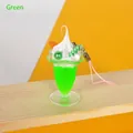 Kawaii πράσινο μίνι παγωτό μπρελόκ με σαντιγί και διακοσμητικό σχέδιο καρότου - Πράσινο