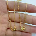 Collana a sfere in argento S925 placcato oro 18 carati con chiusura a moschettone - Catena a Sfere