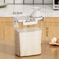 Contenitore singolo trasparente per cereali con coperchio bianco e misurino graduato - Confezione da 1 - Barattolo per Cereali da 2.5L