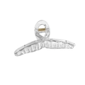 Grande molletta per capelli quadrata trasparente con molla dorata da donna - 11cm / Stile a Croce Trasparente