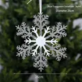26cm transparent acrylic snowflake ornament with glitter for Christmas tree hanging decoration - 26cm Transparent Snowflake Style E