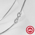 Authentic S925 sterling silver snake chain necklace with hallmark for women jewelry - Platinum Square Snake Chain