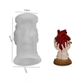 Geisterkralle hält Herz Silikonform für Halloween DIY Kerzen, Höhe 10,7 cm - Geisterkralle hält Herz / Halbtransparentes Weiß