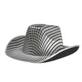Cappello da cowboy con paillettes argento e design metallico a griglia per feste e festival - Argento senza corda