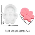 Gingerbread man silicone mold for wax and plaster crafts, 7.5x6x2cm size - Small Gingerbread Man