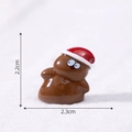 Miniature Christmas gingerbread man figurine with red hat for DIY holiday decor - Tilted Head Gingerbread Man