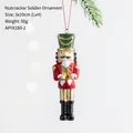 Soldato Schiaccianoci tamburino in resina per l'albero di Natale, rosso e oro, 10cm - Schiaccianoci con tamburo