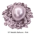 10-inch metallic purple pink latex balloon for birthday party and wedding decorations - Metallic Pink
