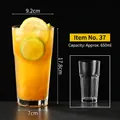 650ml large highball glass cup model 37 filled with fresh juice and lemon slices - Style 37 Juice Glass